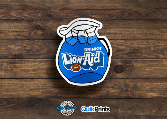 Lion-Aid Pitcher Sticker
