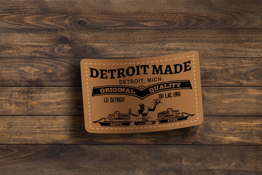 Detroit Made Jean Style Sticker - 4 Sizes to Choose from