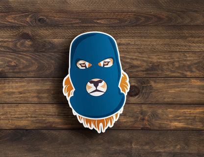 Lion Ski Mask Sticker