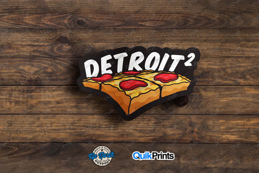 Detroit Squared Pizza Sticker - 4 Sizes to Choose From