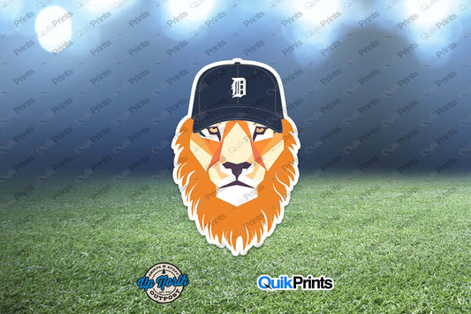 Detroit Baseball Lion Sticker