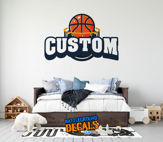 Personalized Basketball Wall Graphic
