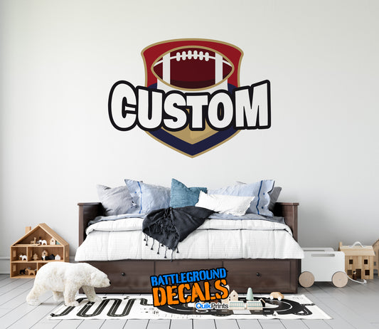 Personalized Football Wall Graphic