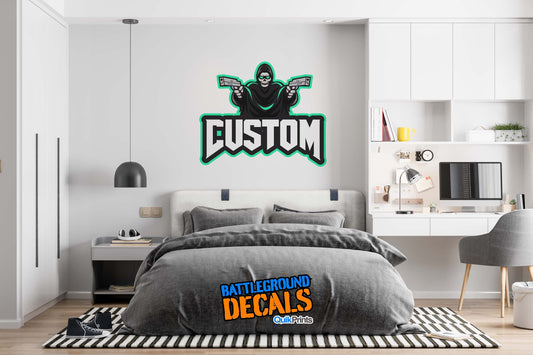 Personalized Gamer Name Wall Graphic - Grim Reaper