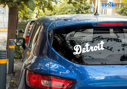 Detroit (Cursive Text)   - Detroit Michigan Decal