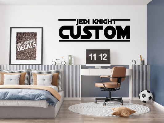 Jedi Knight with Name - Personalized Wall Vinyl Decal