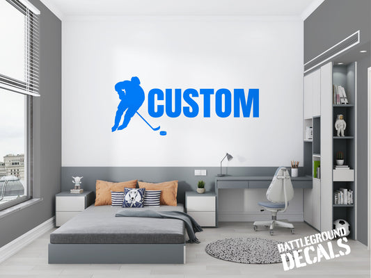 Personalized Hockey Player Decal