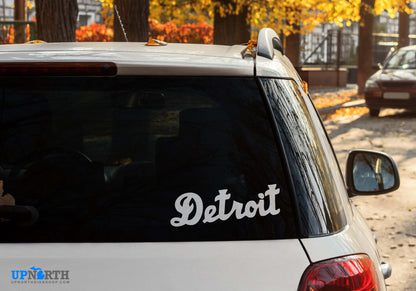 Detroit (Cursive Text)   - Detroit Michigan Decal