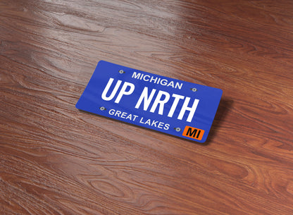 Up North Michigan License Plate Sticker