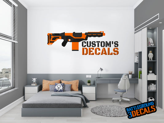 Personalized 3D AR Foam Dart Gun Wall Graphic