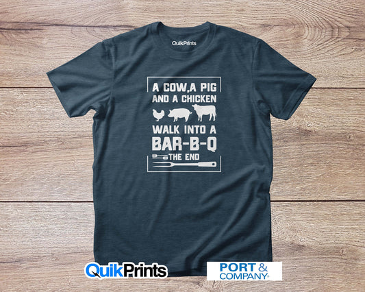 A Cow, A Pig and A Chicken Walk into a Bar-B-Q