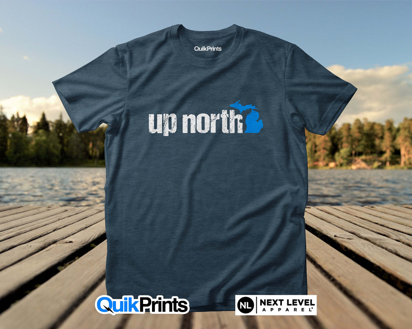 Up North Michigan (Blue Vintage Print)