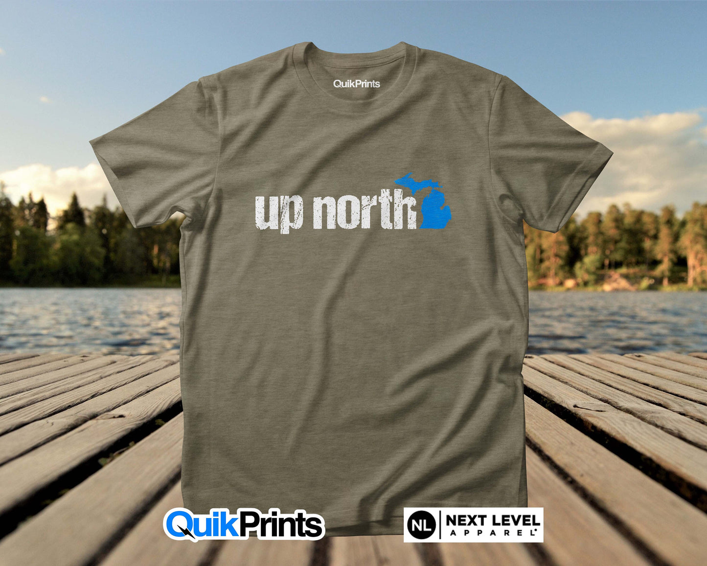 Up North Michigan (Blue Vintage Print)