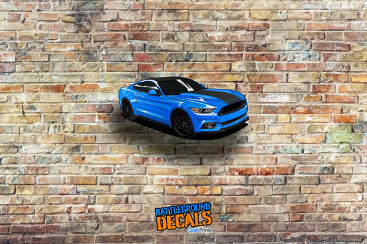 Blue Mustang Sticker - Multiple Sizes